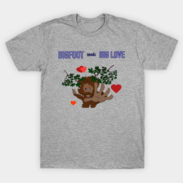 Bigfoot/ Yeti/ Sasquatch Valentine's Day T-Shirt by Season Feelings Merch